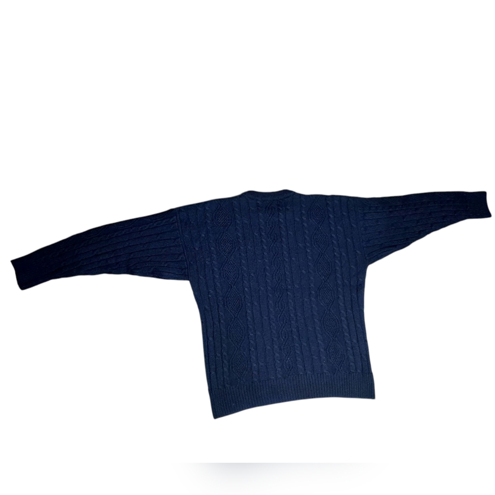 90s Burberry | Prorsum Equestrian Knight | Wool Big Logo | Cable Knit Sweater - Picture 5 of 10